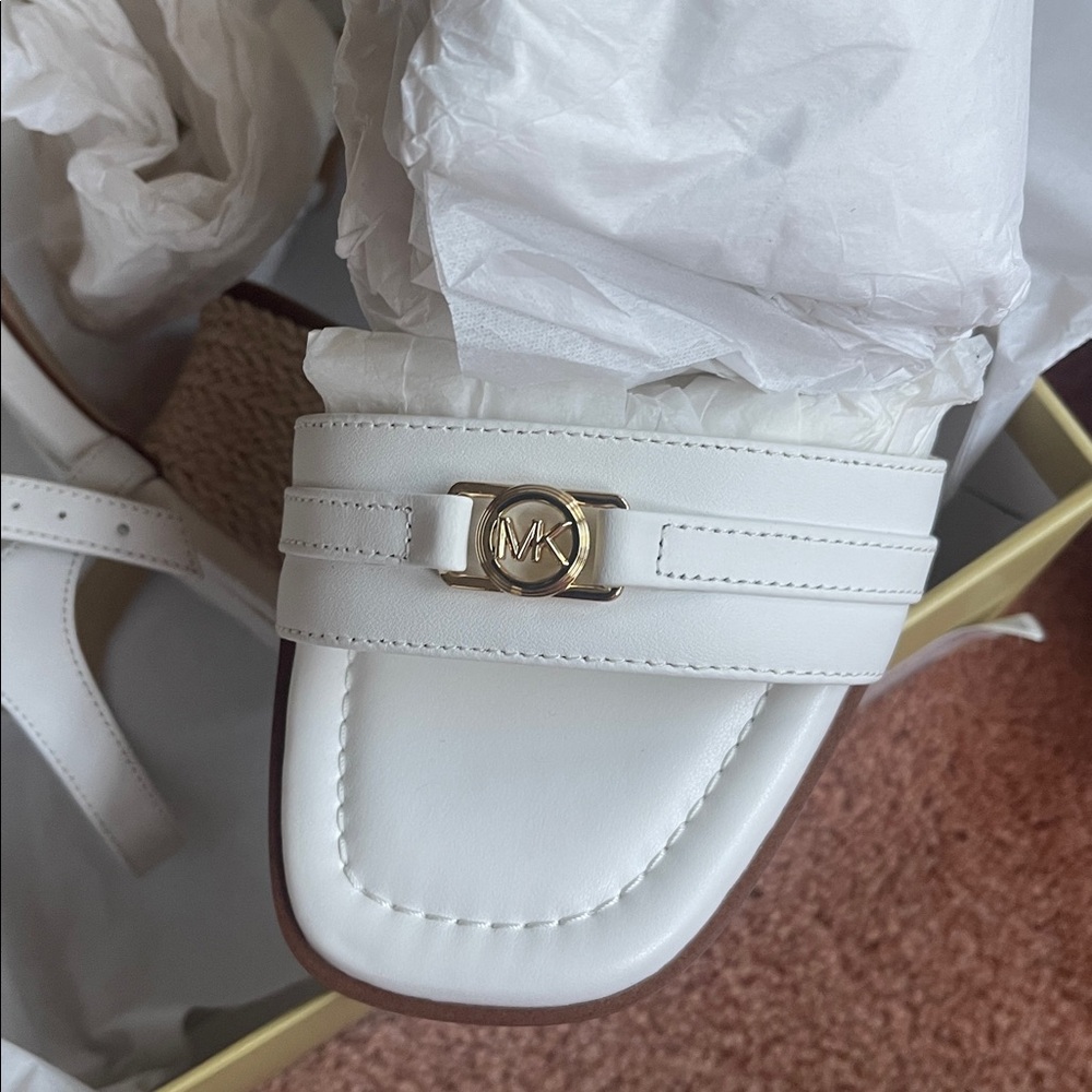 Michael Kors White and Tan Women's Sandals - Picture 8 of 12